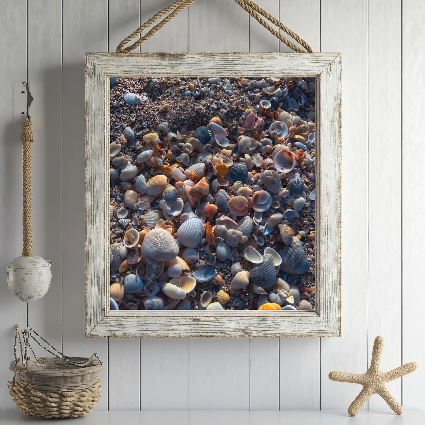 Beach Photography Fine Art Print, Coastal Wall Decor, Seashell Beach Print, Beach Wall Art, Ocean Wall Art, Coastal Print
