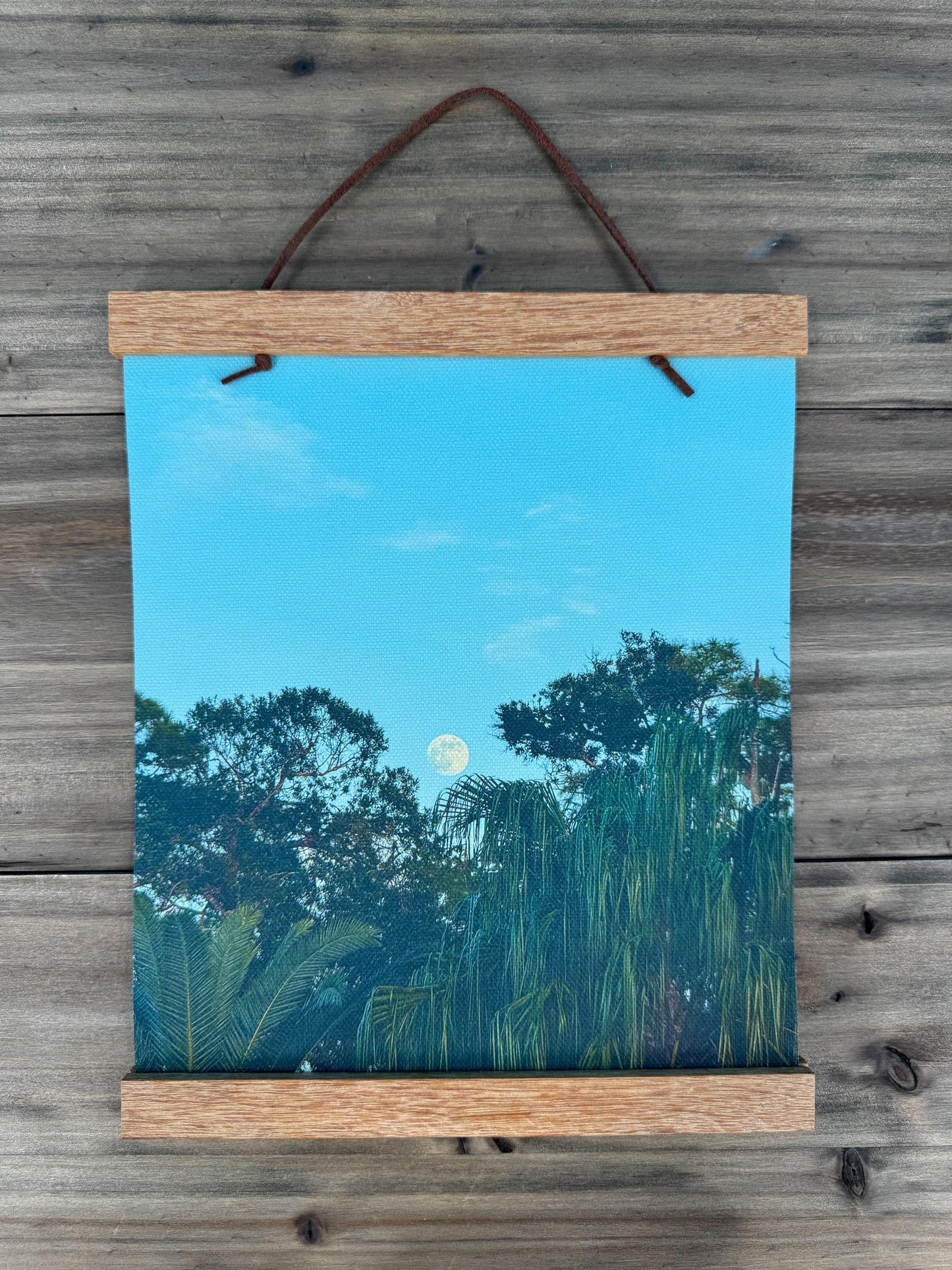 Canvas Beach Photo w/ Wooden Magnetic Frame