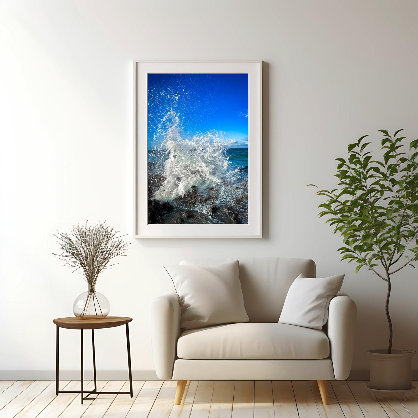 Blue Skies Sea Spray Fine Art Print